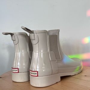 UO White Hunter Short Ankle Rain Wellies Boots size 9 RARE